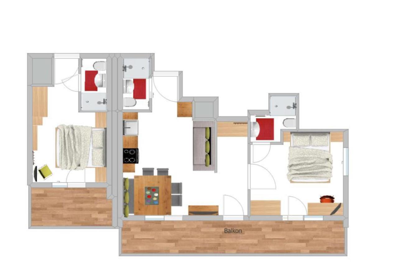 Appartement met Balkon