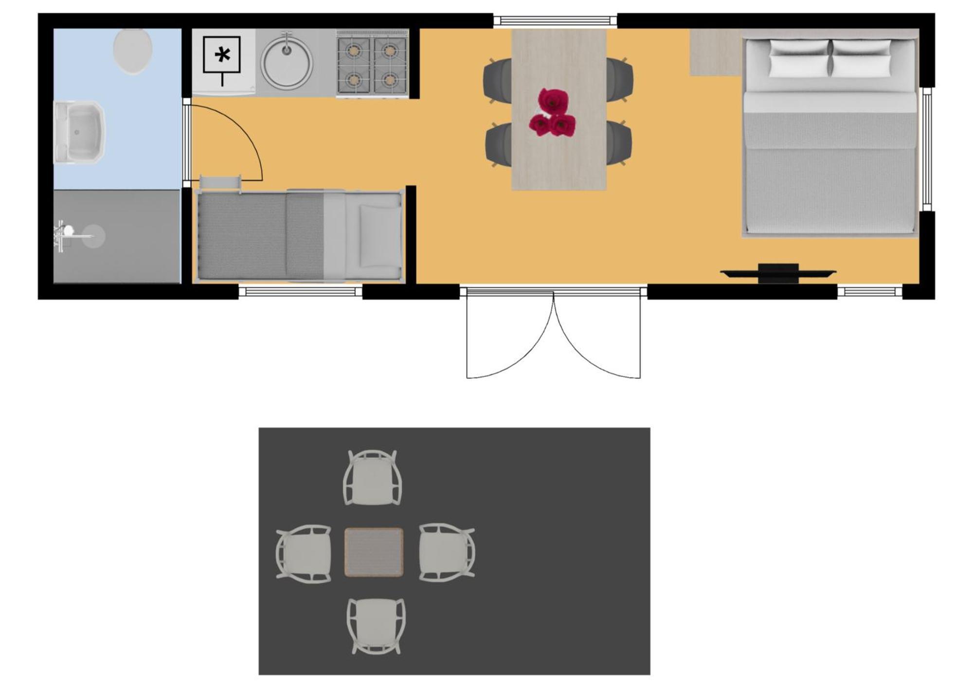 Chalet met 1 Slaapkamer