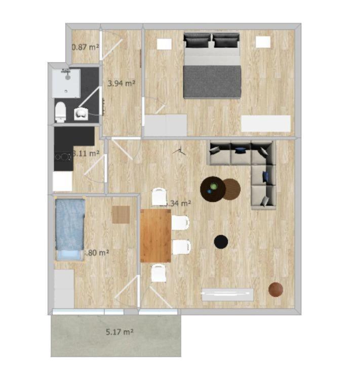 Apartment mit 2 Schlafzimmern