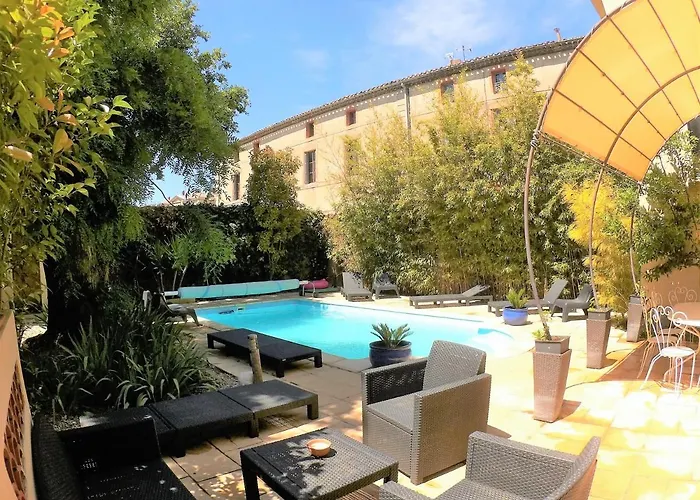 Hôtel accueillant les animaux: La Villa Carcassonne, piscine chauffée, Cité à 600m, Clim, Parking, Borne VE