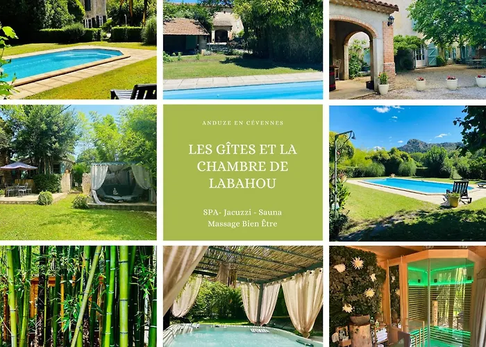 Hôtel Jacuzzi: Les Gîtes et la Chambre de Labahou SPA